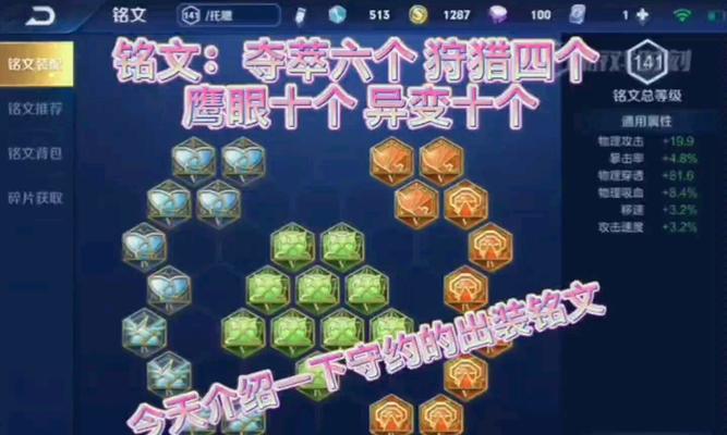王者个人攻略（探索英雄装备铭文搭配，助你称霸王者峡谷！）