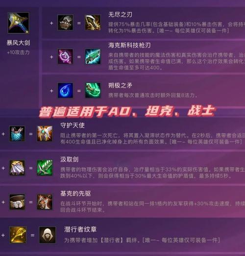 程咬金全能选手出装攻略（打造无所不能的程咬金，绝对称霸全场！）